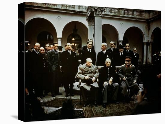 Big Three Conference, Yalta, February 1945, Photograph-null-Stretched Canvas