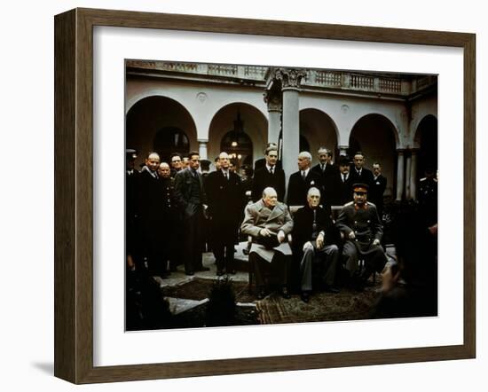 Big Three Conference, Yalta, February 1945, Photograph-null-Framed Photographic Print