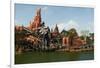 Big Thunder Mountain Train in the Frontier Land, Disneyland Park Paris, Ile-de-France, France-null-Framed Premium Giclee Print