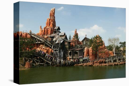 Big Thunder Mountain Train in the Frontier Land, Disneyland Park Paris, Ile-de-France, France-null-Stretched Canvas