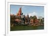 Big Thunder Mountain Train in the Frontier Land, Disneyland Park Paris, Ile-de-France, France-null-Framed Art Print