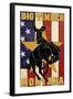 Big Timber, Montana - Bucking Bronco-Lantern Press-Framed Art Print