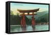 Big Torii, Itsukushima Shrine Aki-null-Framed Stretched Canvas