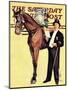 "Big Trophy, Little Girl," Saturday Evening Post Cover, November 9, 1940-Mariam Troop-Mounted Giclee Print