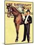 "Big Trophy, Little Girl," Saturday Evening Post Cover, November 9, 1940-Mariam Troop-Mounted Premium Giclee Print