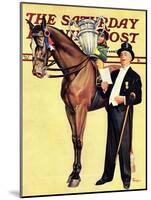 "Big Trophy, Little Girl," Saturday Evening Post Cover, November 9, 1940-Mariam Troop-Mounted Giclee Print