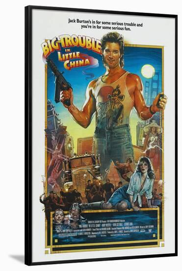 BIG TROUBLE IN LITTLE CHINA [1986], directed by JOHN CARPENTER.-null-Framed Poster