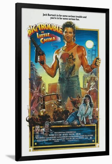 BIG TROUBLE IN LITTLE CHINA [1986], directed by JOHN CARPENTER.-null-Framed Poster