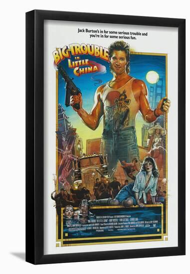 BIG TROUBLE IN LITTLE CHINA [1986], directed by JOHN CARPENTER.-null-Framed Poster