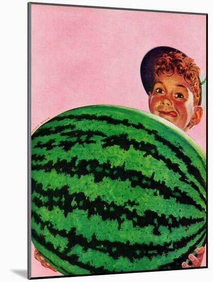 "Big Watermelon," August 22, 1942-Charles Kaiser-Mounted Giclee Print