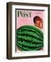 "Big Watermelon," Saturday Evening Post Cover, August 22, 1942-Charles Kaiser-Framed Giclee Print