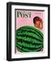 "Big Watermelon," Saturday Evening Post Cover, August 22, 1942-Charles Kaiser-Framed Giclee Print