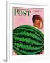 "Big Watermelon," Saturday Evening Post Cover, August 22, 1942-Charles Kaiser-Framed Giclee Print