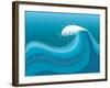 Big Wave In Ocean.Water Background-GeraKTV-Framed Art Print