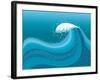 Big Wave In Ocean.Water Background-GeraKTV-Framed Art Print