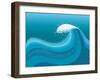 Big Wave In Ocean.Water Background-GeraKTV-Framed Art Print