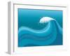 Big Wave In Ocean.Water Background-GeraKTV-Framed Art Print