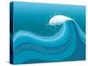 Big Wave In Ocean.Water Background-GeraKTV-Stretched Canvas