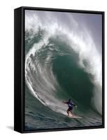 Big Wave Surfing, Waimea Bay, Hawaii-Ronen Zilberman-Framed Stretched Canvas