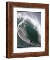 Big Wave Surfing, Waimea Bay, Hawaii-Ronen Zilberman-Framed Photographic Print