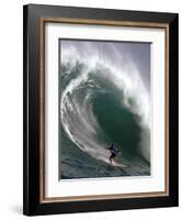 Big Wave Surfing, Waimea Bay, Hawaii-Ronen Zilberman-Framed Photographic Print