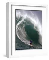 Big Wave Surfing, Waimea Bay, Hawaii-Ronen Zilberman-Framed Photographic Print