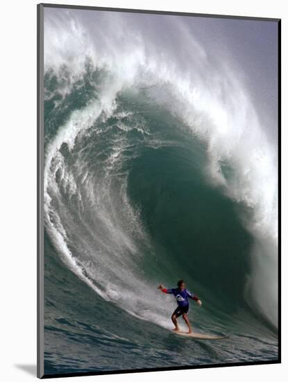 Big Wave Surfing, Waimea Bay, Hawaii-Ronen Zilberman-Mounted Photographic Print