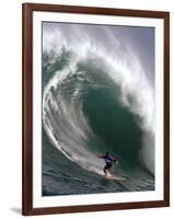 Big Wave Surfing, Waimea Bay, Hawaii-Ronen Zilberman-Framed Photographic Print