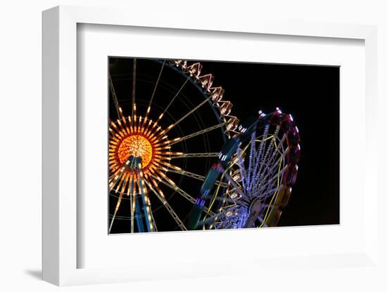 Big Wheel and Merry-Go-Round at the German Oktoberfest, Munich-shootandwin-Framed Photographic Print