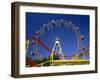 Big Wheel with Roller Coaster, Prater, Vienna, Austria, Europe-Jean Brooks-Framed Photographic Print