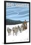 Big White - Dog Sled Scene-Lantern Press-Framed Art Print