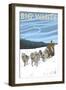 Big White - Dog Sled Scene-Lantern Press-Framed Art Print