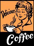 Delicious Coffee Sign-Bigelow Illustrations-Framed Art Print