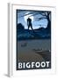 Bigfoot at Night-Lantern Press-Framed Art Print