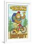 Bigfoot Bicyle in Oregon-Lantern Press-Framed Art Print