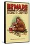 Bigfoot Country - Don't Leave Food in Tent-Lantern Press-Framed Stretched Canvas