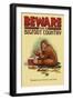 Bigfoot Country - Don't Leave Food in Tent-Lantern Press-Framed Art Print