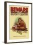 Bigfoot Country - Don't Leave Food in Tent-Lantern Press-Framed Art Print