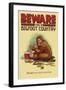 Bigfoot Country - Don't Leave Food in Tent-Lantern Press-Framed Art Print