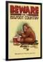 Bigfoot Country - Don't Leave Food in Tent-Lantern Press-Framed Art Print