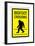 Bigfoot Crossing Sign Art Poster Print-null-Framed Poster