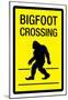 Bigfoot Crossing Sign Art Poster Print-null-Mounted Poster