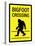 Bigfoot Crossing Sign Art Poster Print-null-Stretched Canvas