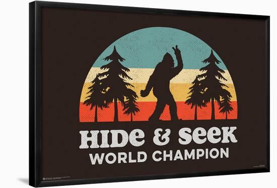 Bigfoot Hide & Seek-null-Framed Standard Poster