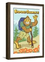 Bigfoot Hiker-Lantern Press-Framed Art Print