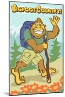 Bigfoot Hiker-Lantern Press-Mounted Art Print