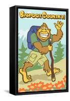 Bigfoot Hiker-Lantern Press-Framed Stretched Canvas