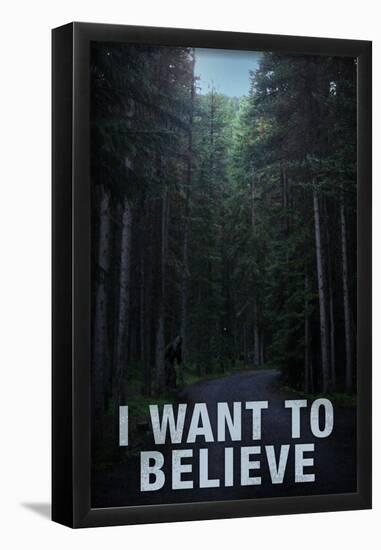 Bigfoot I Want To Believe-null-Framed Poster