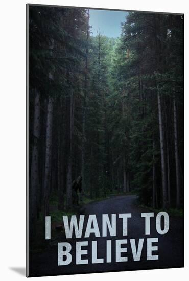 Bigfoot I Want To Believe-null-Mounted Poster