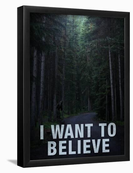 Bigfoot I Want to Believe-null-Framed Poster